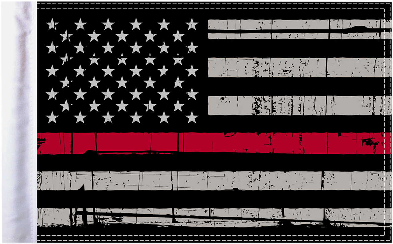 Grunge U.S.A. Flag - Red - 10" x 15"