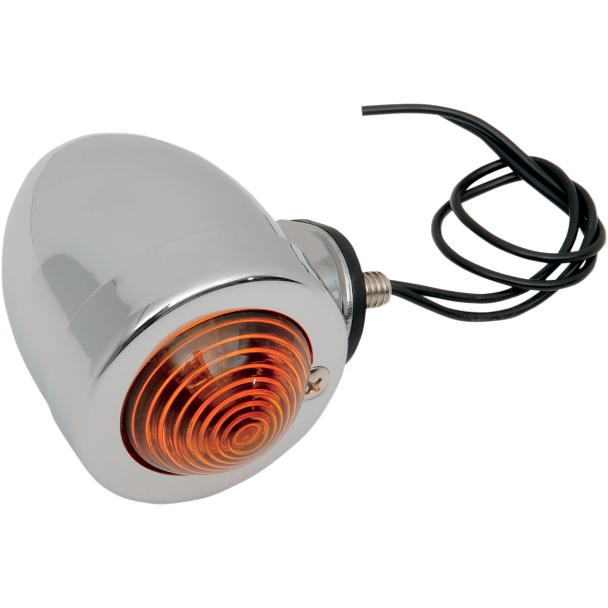 Drag Specialties - Bullet Light - Bottom-Mount - Amber Lens - Chrome