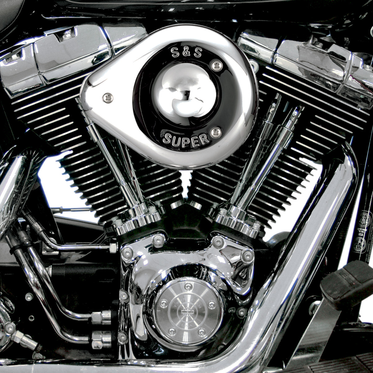 S&S Cycle #17-0403 - Teardrop Air Cleaner Kit - Chrome