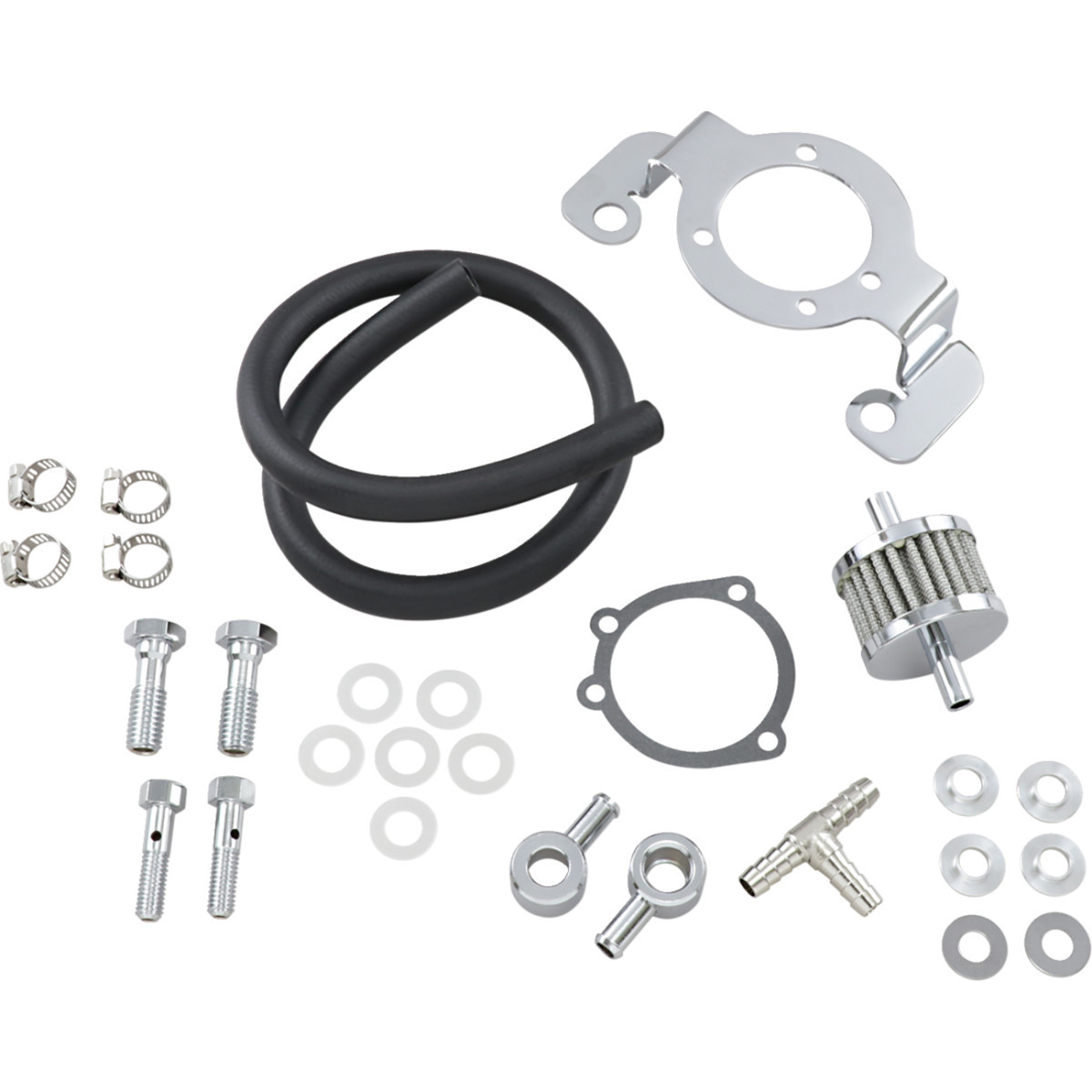 Drag Specialties - Crankcase Breather with Support Bracket Kit - Big Twin
