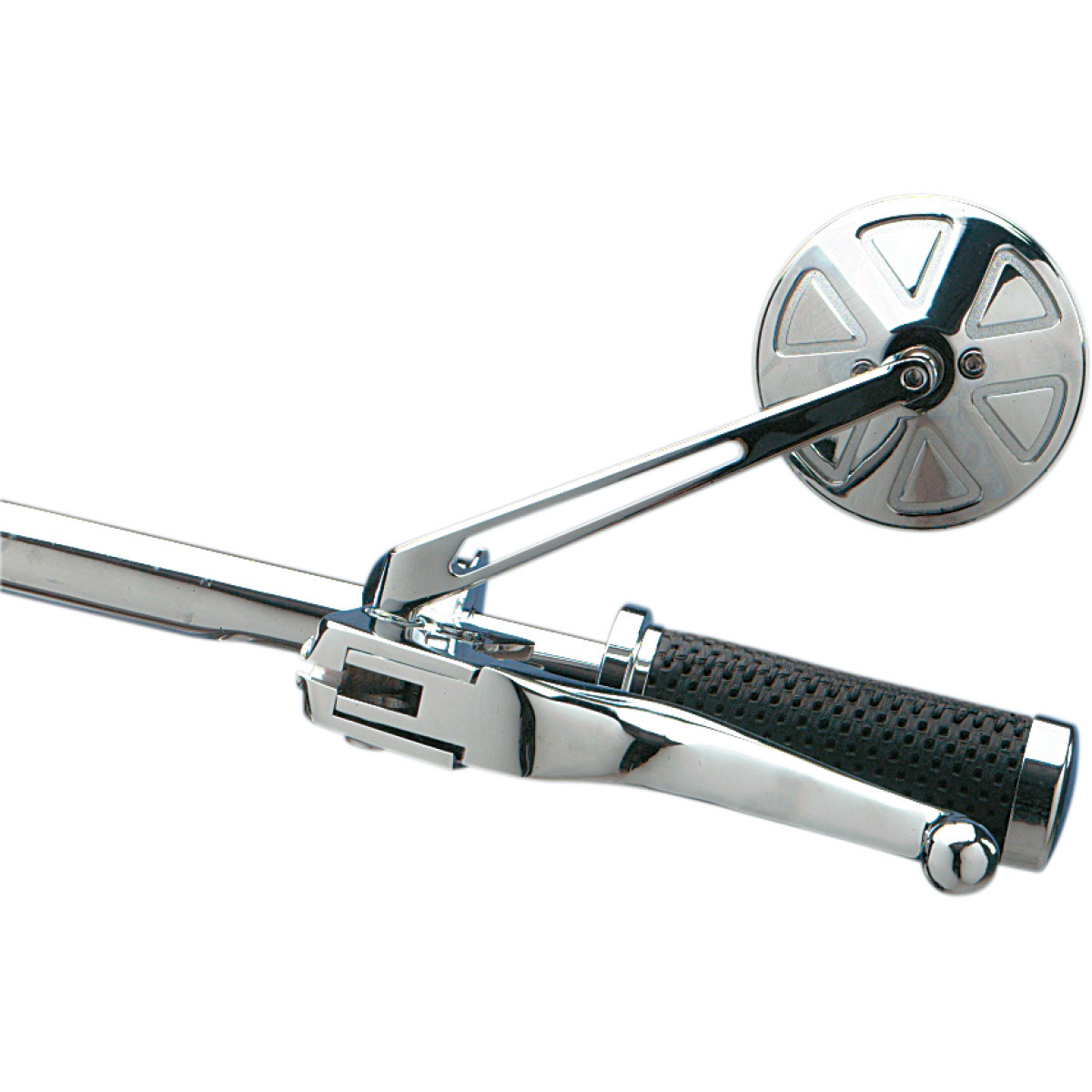 Drag Specialties - Mirror - Round Series - Side View - Stealth II/Long - Chrome - Left/Right - Each