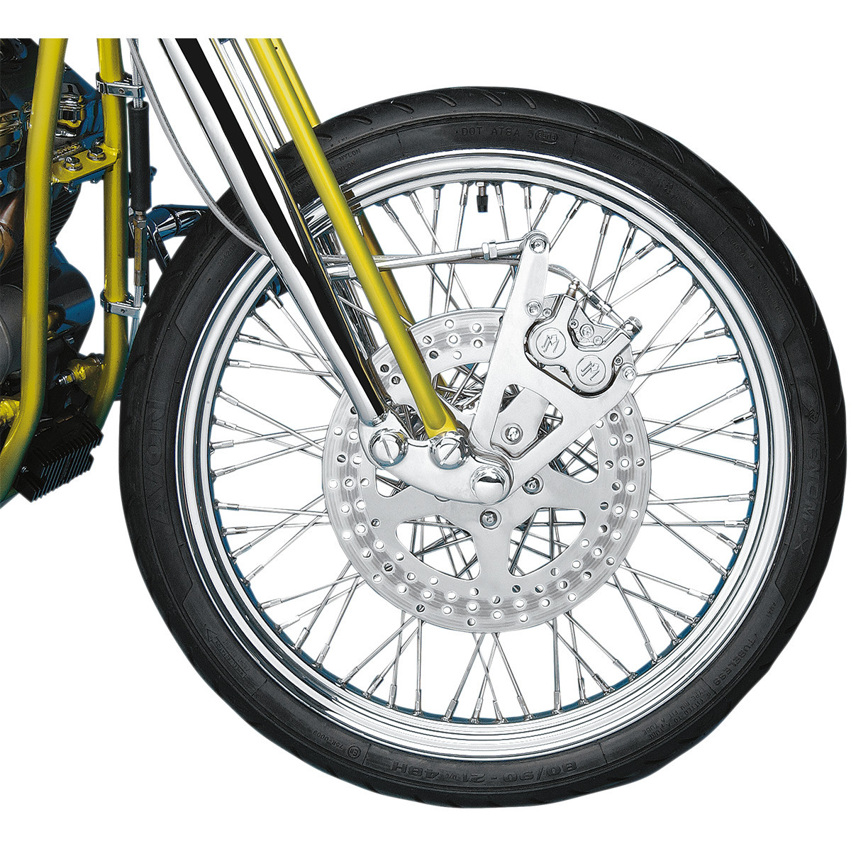 Performance Machine (PM) #1217-0017-P - Single Disc Caliper - Front - Polished - Springer 88-99