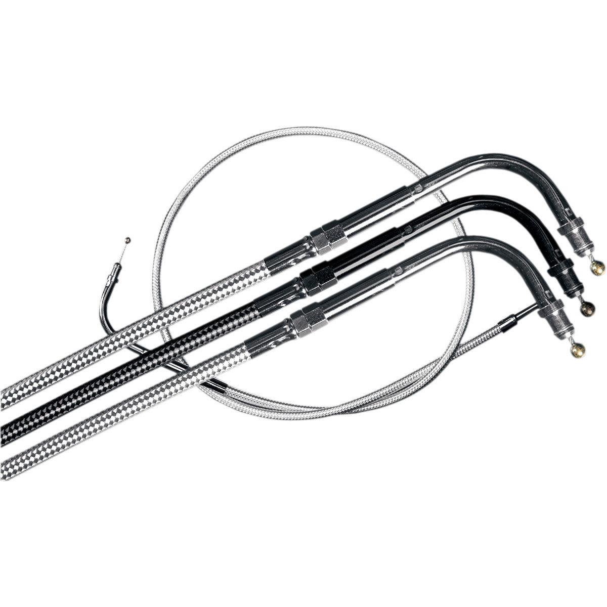 Magnum Shielding #3321 - Sterling Chromite II® Braided Throttle Cable for Harley-Davidson - 39-1/2"