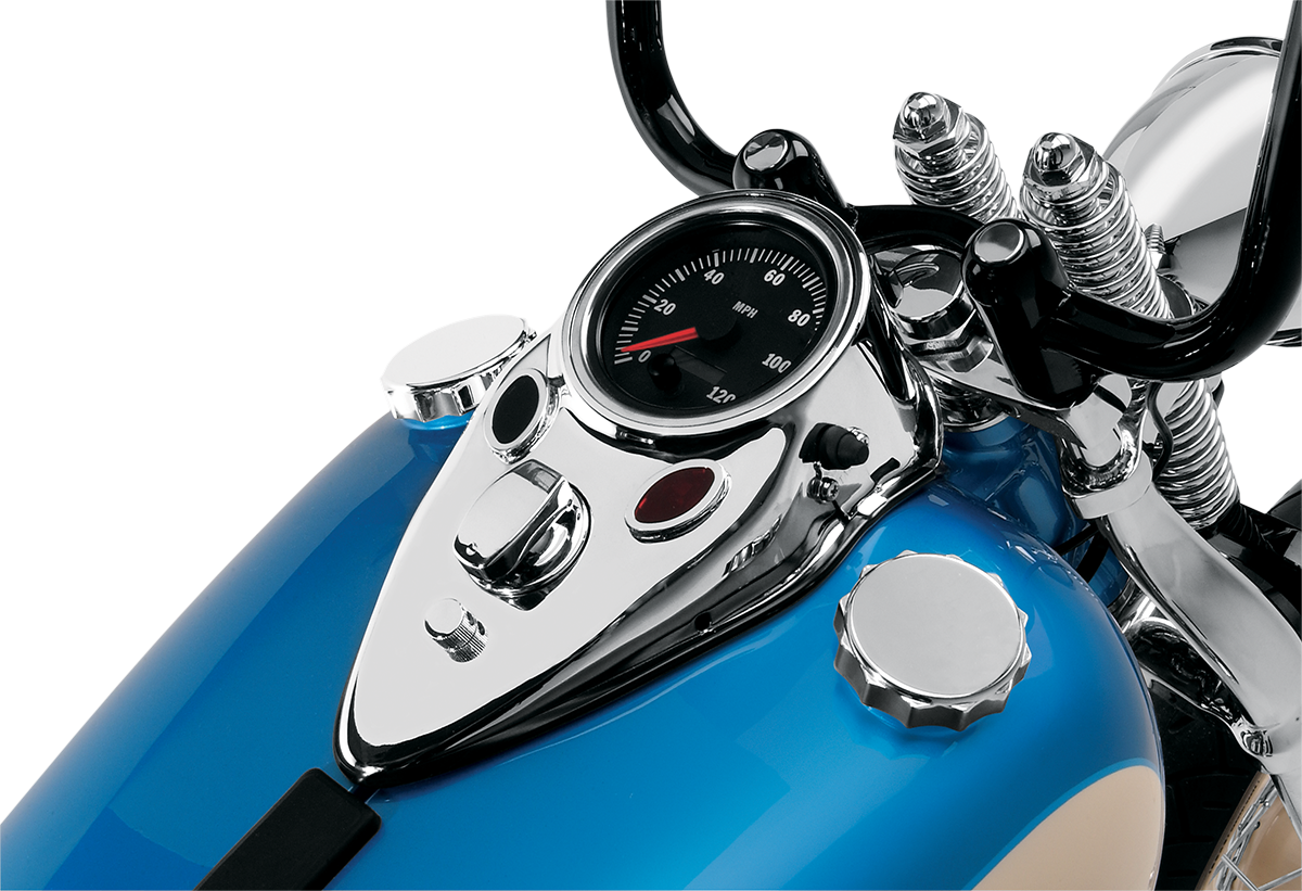 Drag Specialties Cat Eye Dash Cover - Chrome