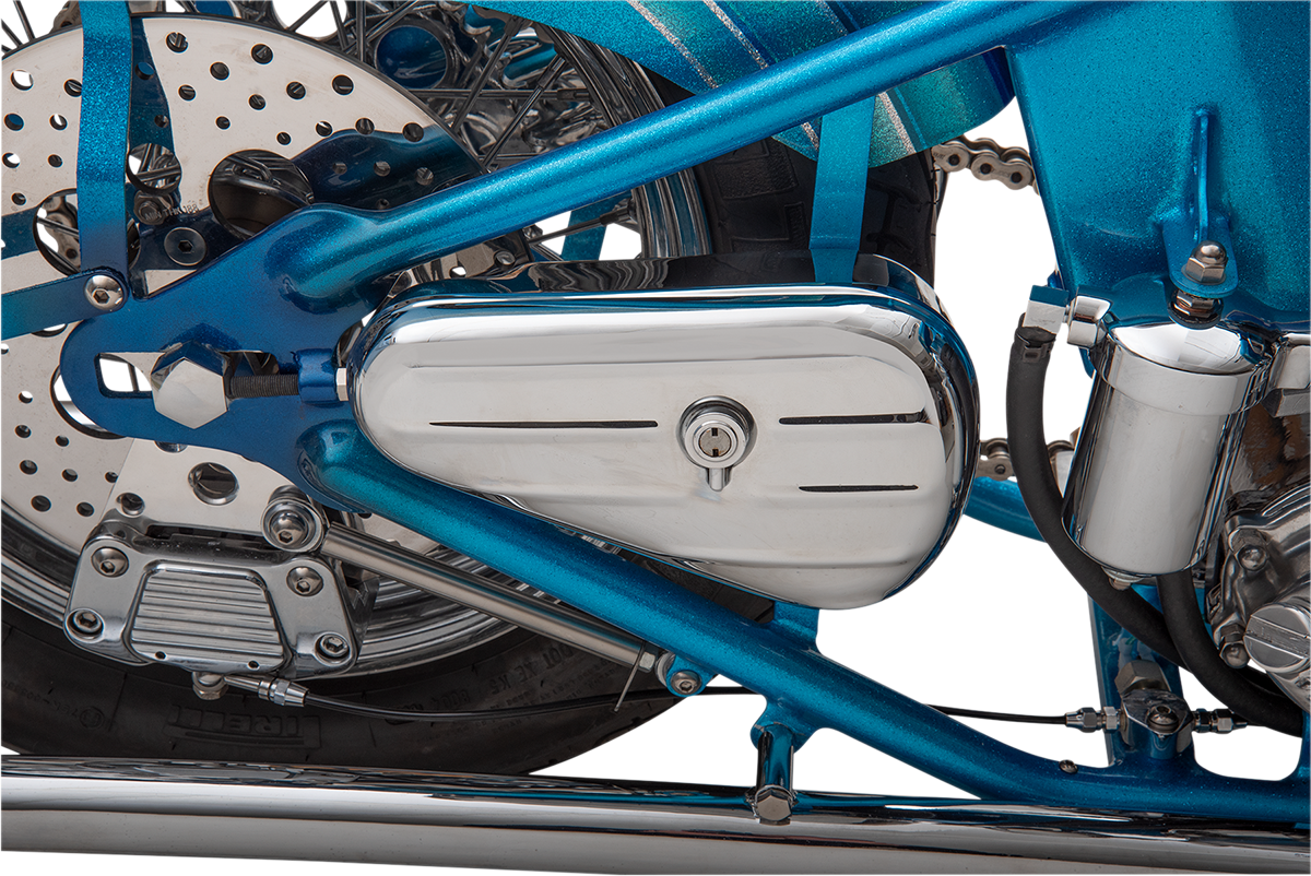 Drag Specialties Right Teardrop Toolbox - Chrome