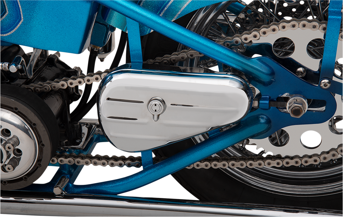 Drag Specialties Left Teardrop Toolbox - Chrome