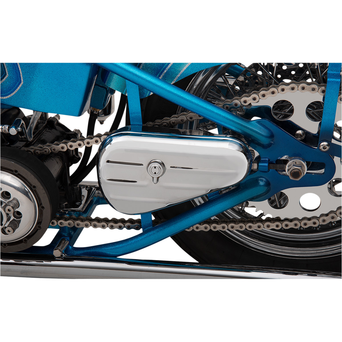 Drag Specialties - Left Teardrop Toolbox - Chrome