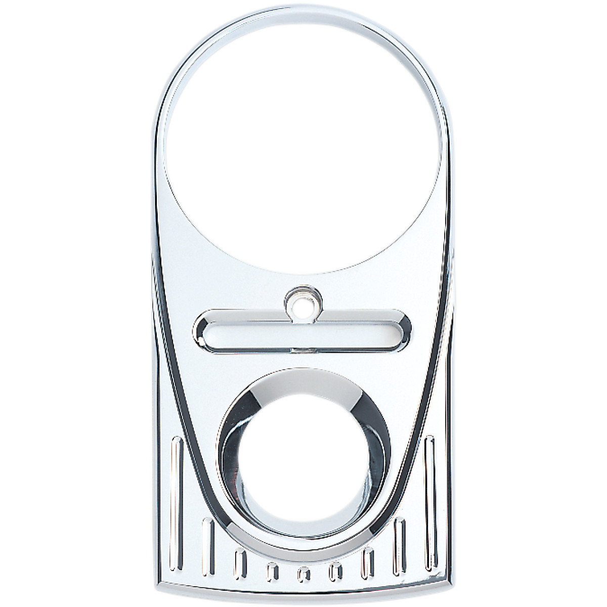 Joker Machine #04-21BM - Tear Drop Upper Dash Cover - Ball-Milled - Chrome