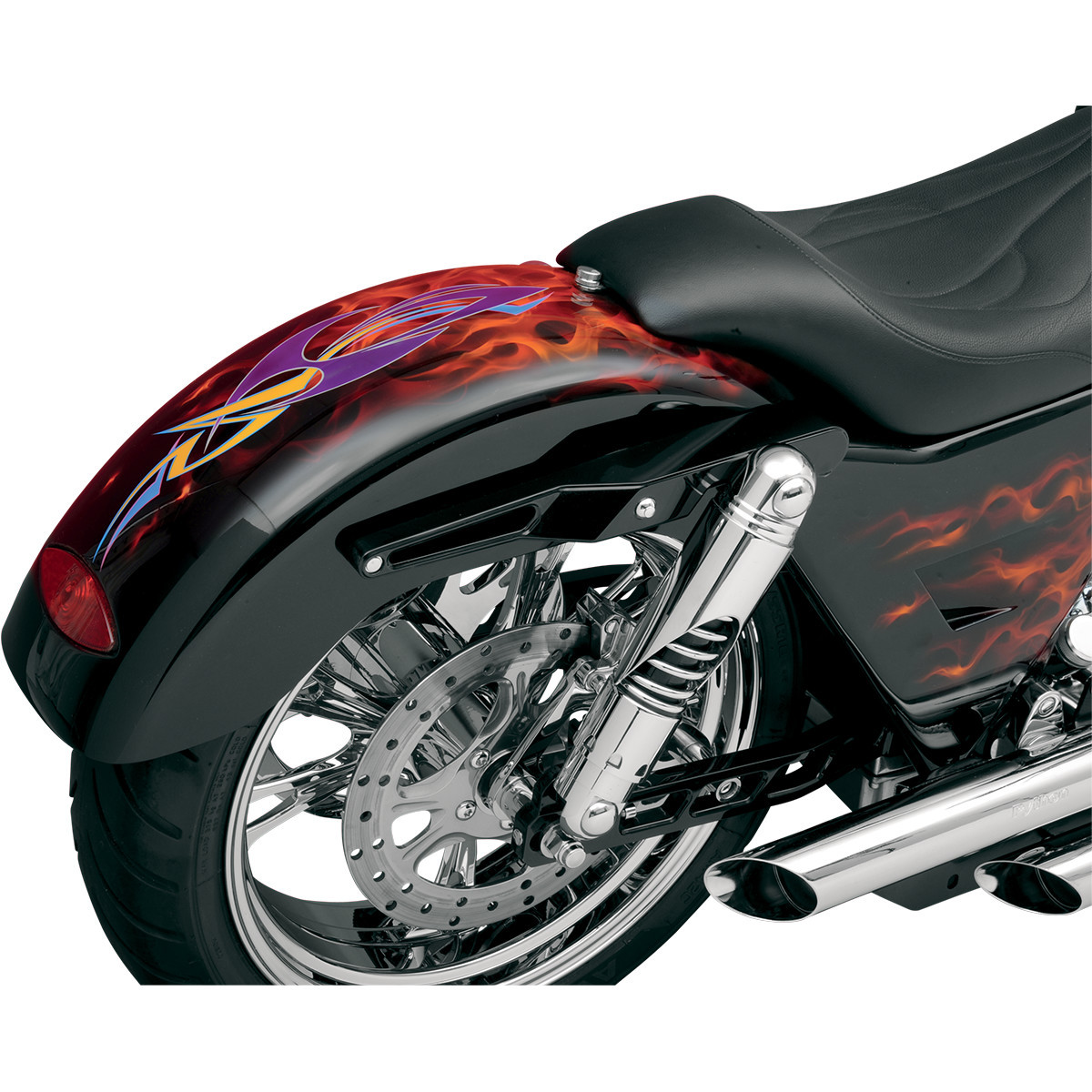 RWD V-twin #380332 - Gambler Custom Rear Fender for Swingarm Frames - 7.25" W x 33.75" L