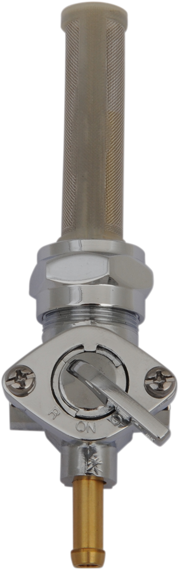 Straight Petcock - Chrome - 22mm