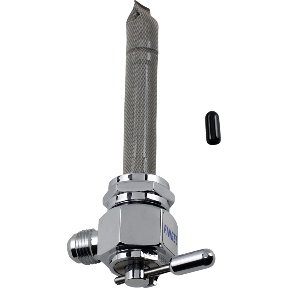 Pingel #6331-CH - Power-Flo™ -6AN Fuel Valve - Chrome-Plated - 22 mm