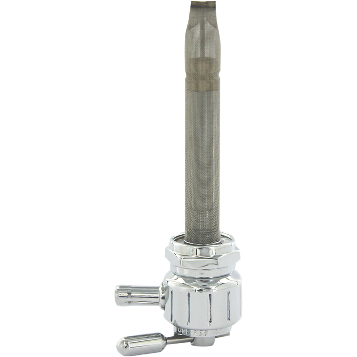 Pingel #1311-CG - Round Fuel Valve - Grooved Chrome - 22 mm