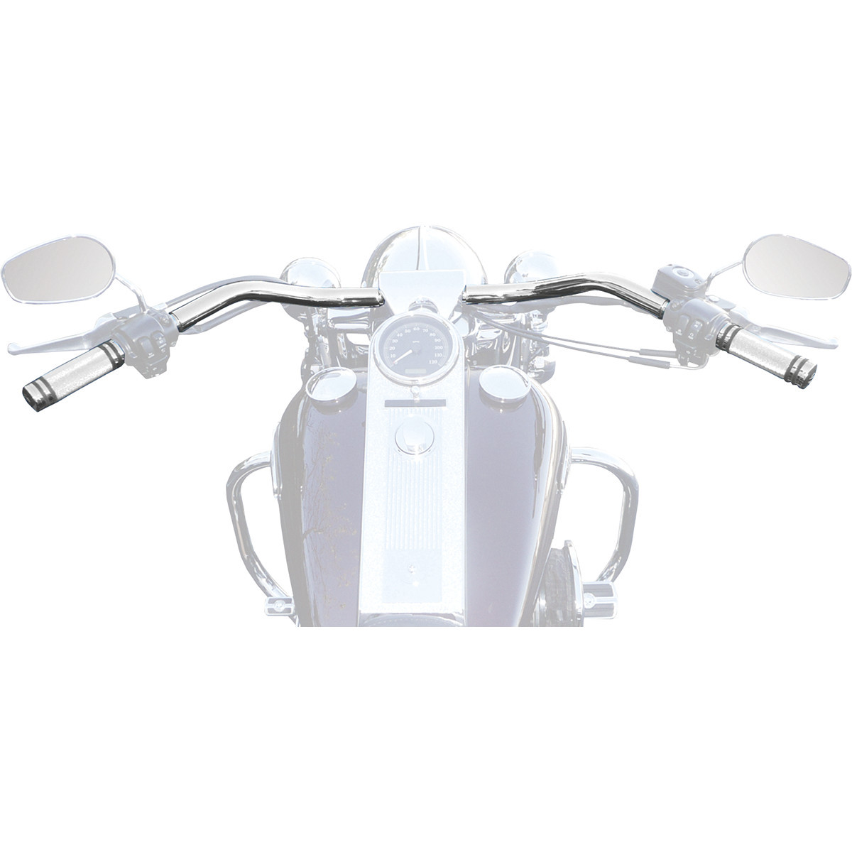 LA Choppers #LA-7303-01 - 1-1/4" Big Johnson FL Handlebar - Dimpled - Chrome