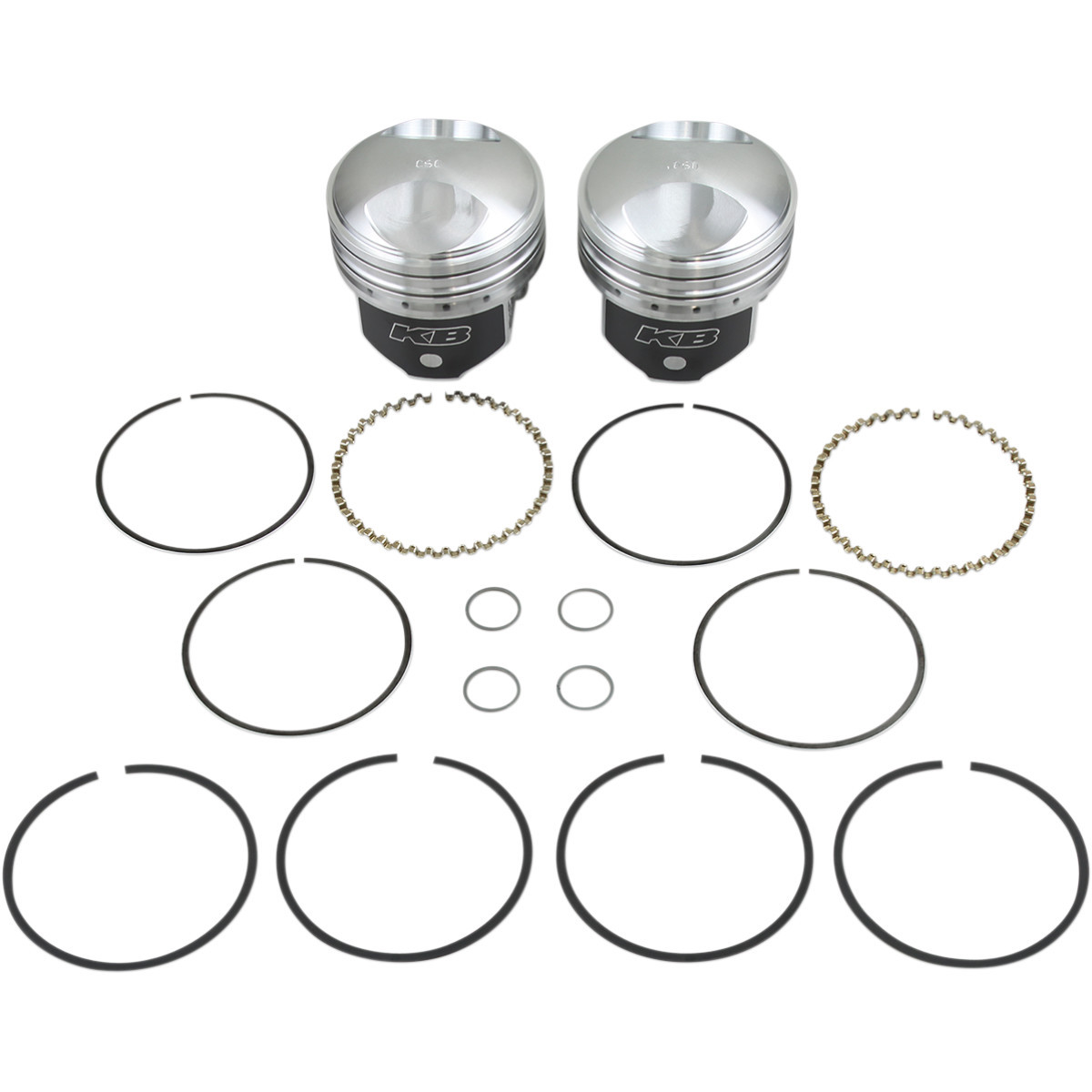 KB Performance #KB263.060 - Piston Kit - 3.437" +0.060" - 9.0:1 CR - 74" Big Twin