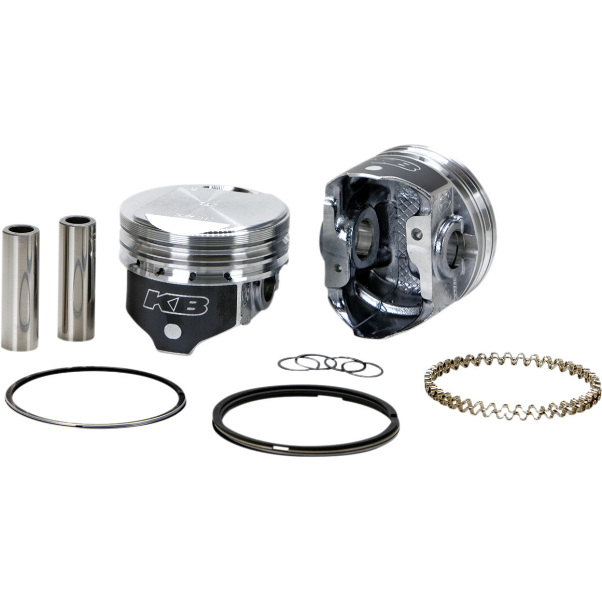 KB Performance #KB305.STD - Piston Kit - 3.498" Standard - 9.6:1 CR - 80" Evolution Big Twin