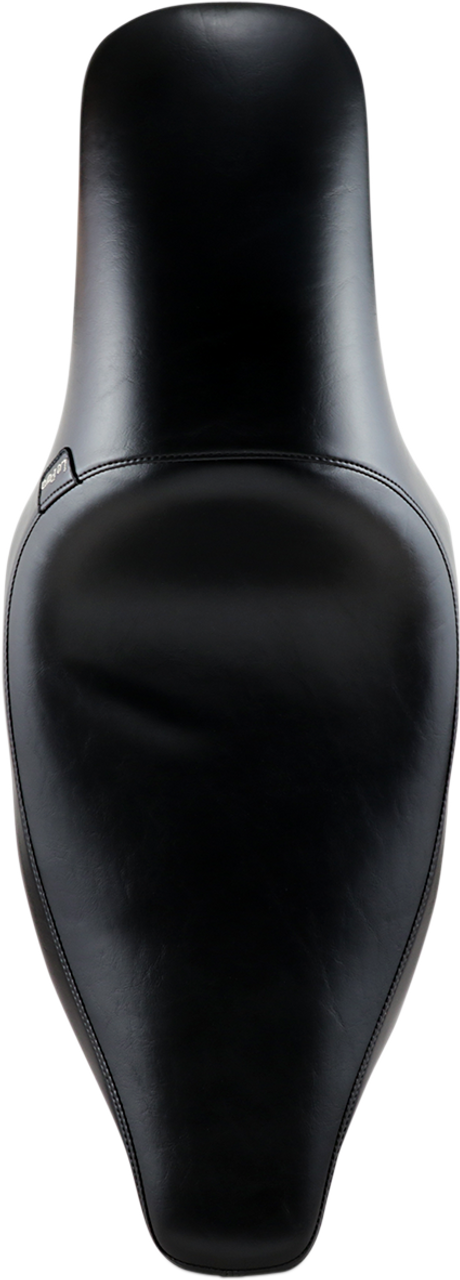 Le Pera #L-867 - Silhouette Full-Length Seat - Smooth - Black - FLT '91-'96