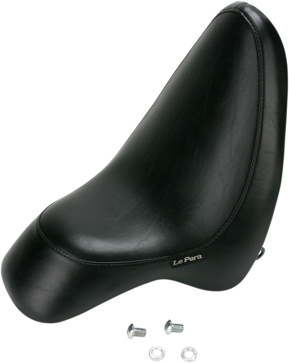 Le Pera #LX-280 - Silhouette Solo Seat - Smooth/Bullet - Black - Softail '00-'07
