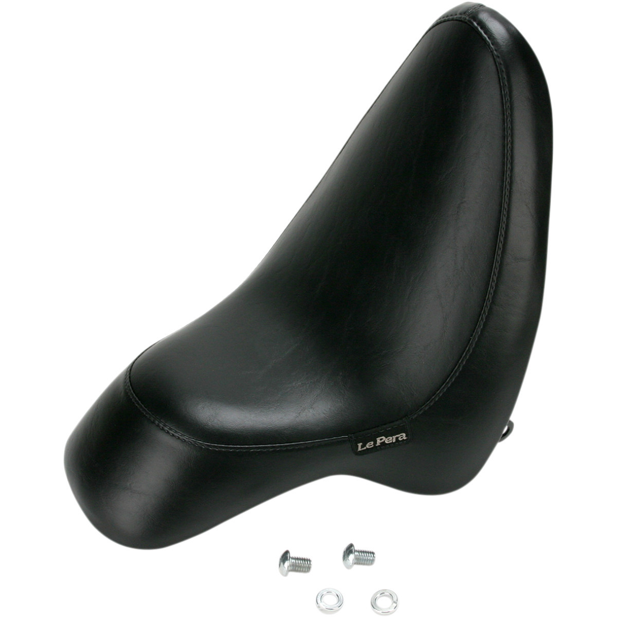 LE Pera #LX-280 - Silhouette Solo Seat - Smooth/Bullet - Black - Softail '00-'07