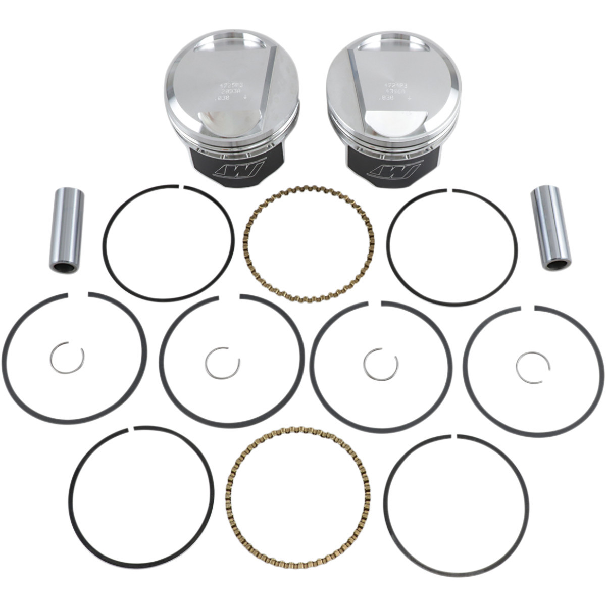 Wiseco #K1668 - Piston Kit - +0.030" - Evolution Big Twin 1340 cc
