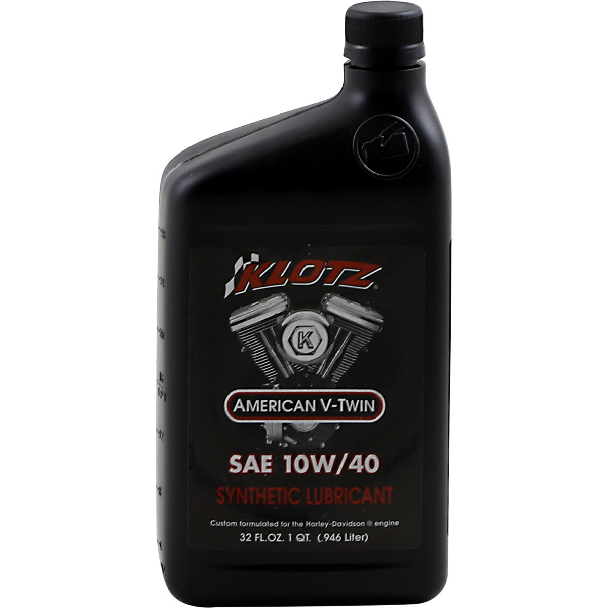 Klotz OIL #KH-1040 - V-Twin Synthetic Engine Oil - 10W-40 - 1 U.S. quart