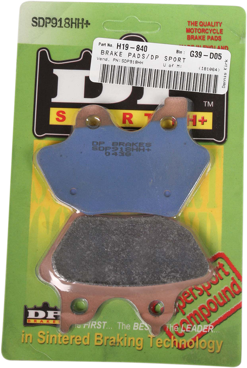 DP Brakes #SDP918HH - Sintered Metal Brake Pads - Harley-Davidson