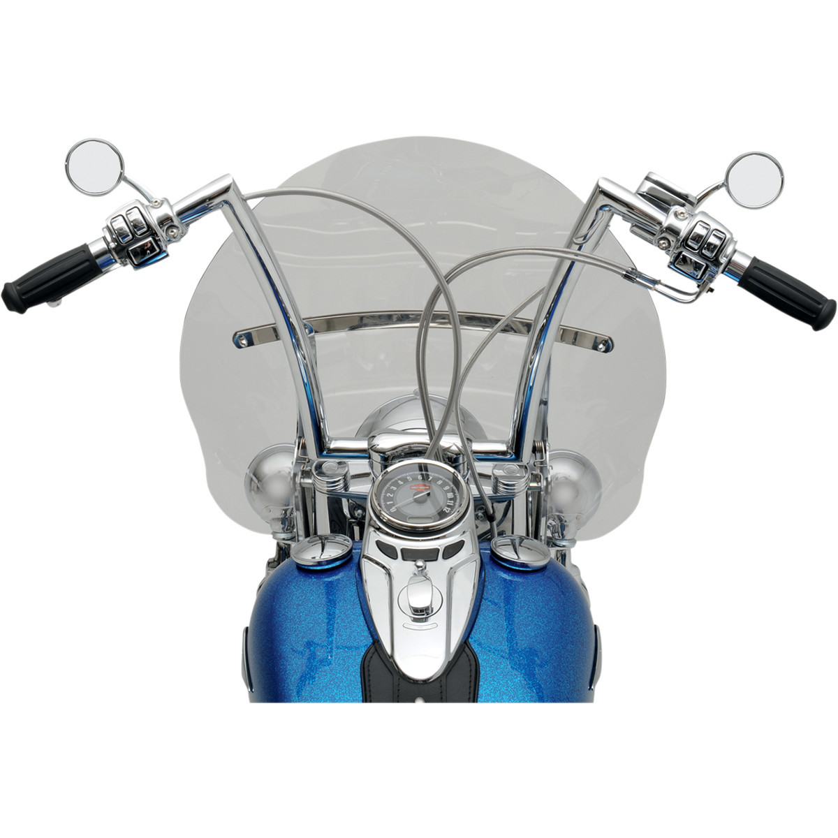 Todd's Cycle #0601-2707 - 1-1/4" Strip Handlebar - 17" Rise - Chrome