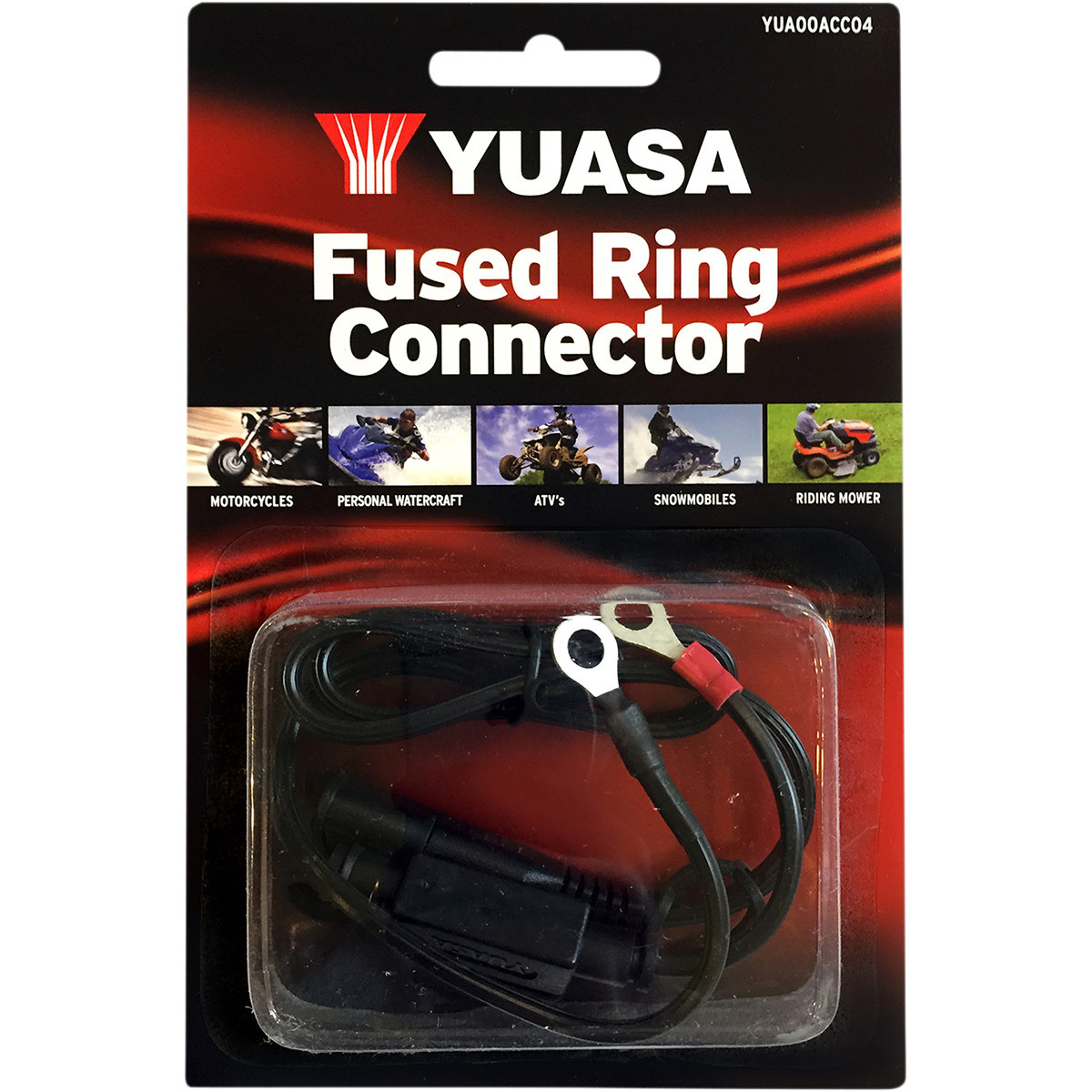 Yuasa #YUA00ACC04 - Ring Connector - Battery Charger/Fused - 3-Amp