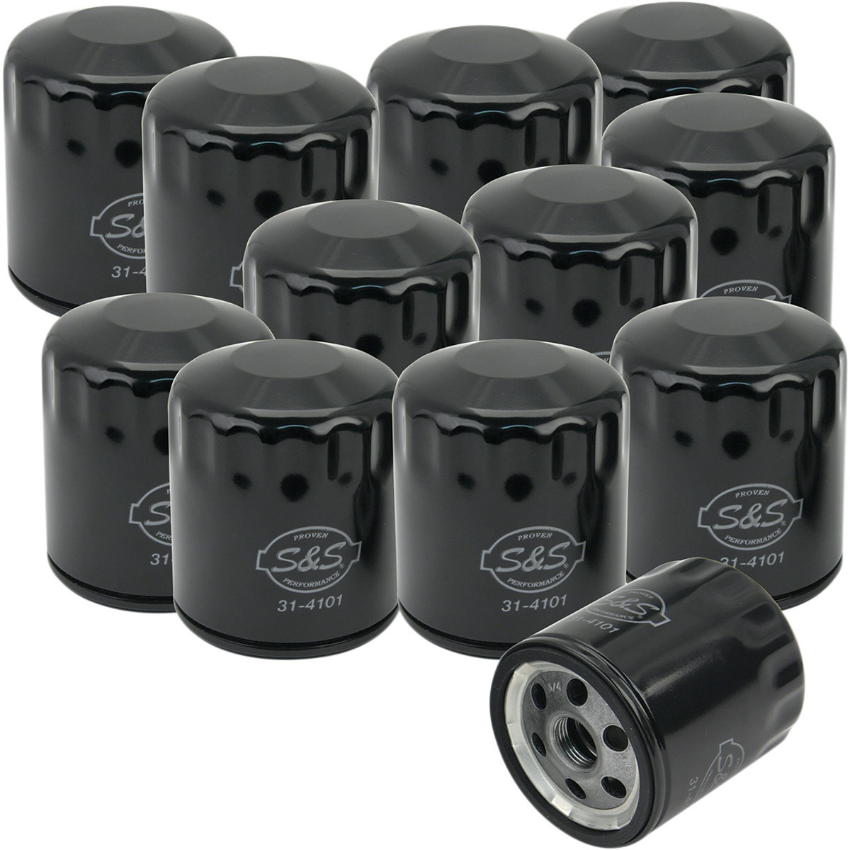 S&S Cycle #310-0239 - Oil Filters - Black - 12-Pack