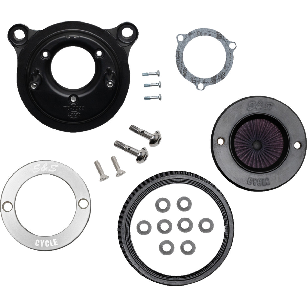 S&S Cycle #170-0715A - Air Stinger Stealth Air Cleaner Kit - Chrome Ring