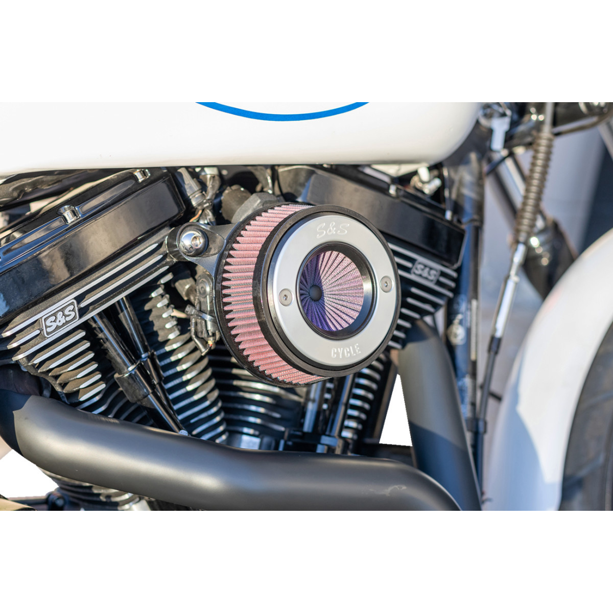 S&S Cycle #170-0716A - Air Stinger Stealth Air Cleaner Kit - Black Chrome Ring