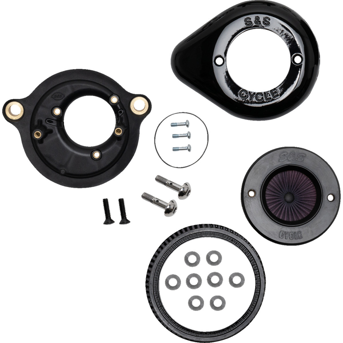 S&S Cycle #170-0718A - Air Stinger Stealth Air Cleaner Kit - Black