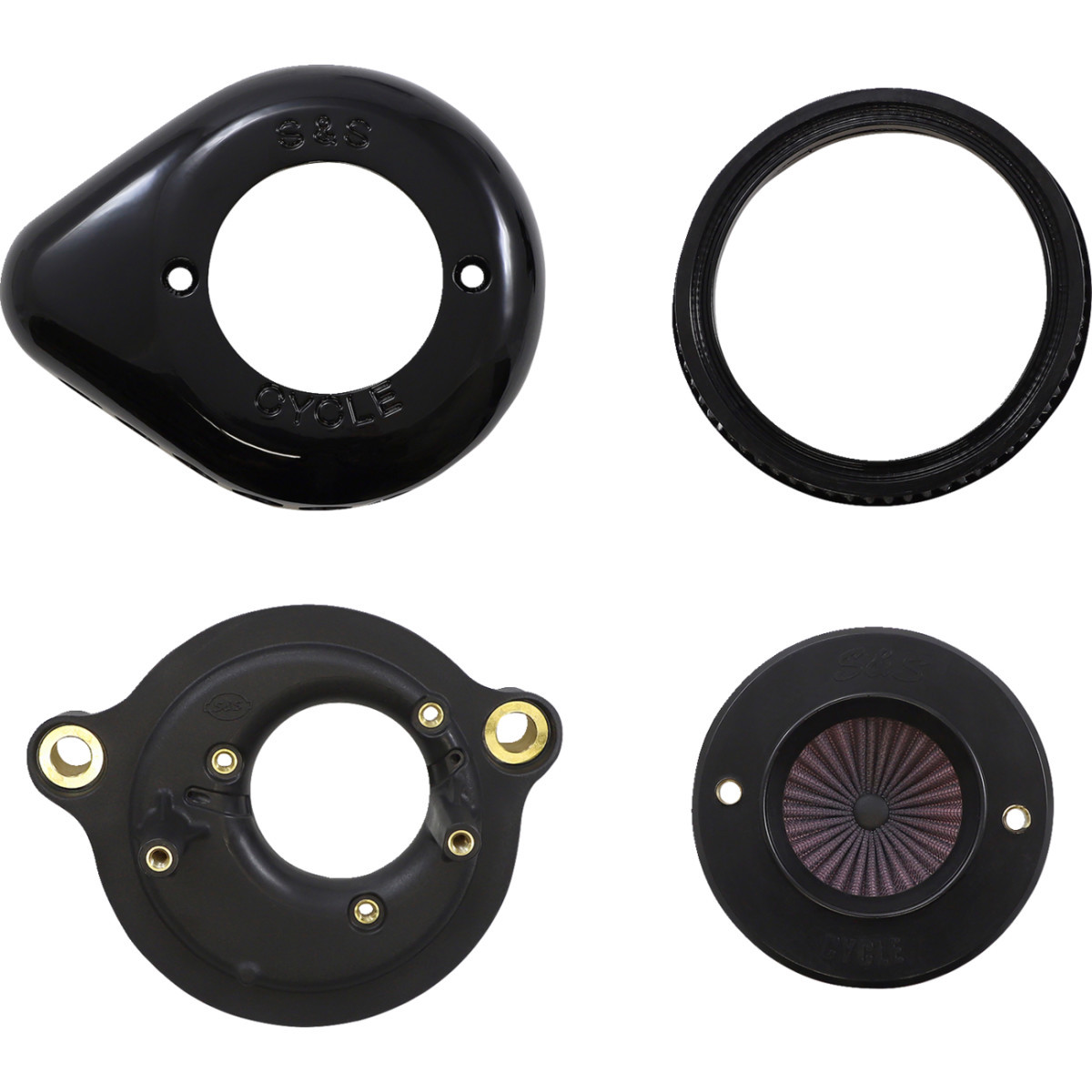 S&S Cycle #170-0718A - Air Stinger Stealth Air Cleaner Kit - Black