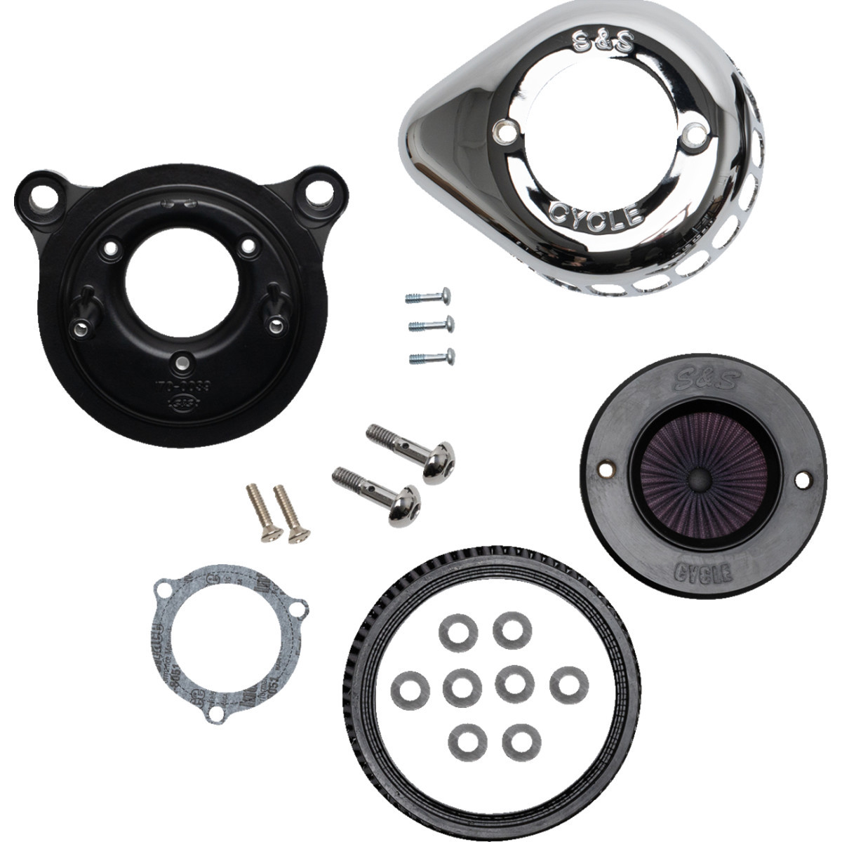 S&S Cycle #170-0719A - Air Stinger Stealth Air Cleaner Kit - Chrome