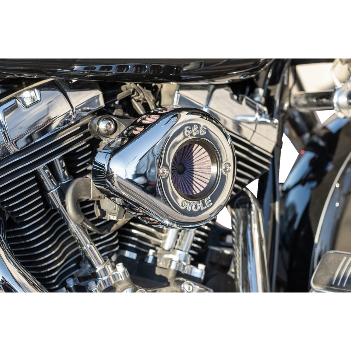 S&S Cycle #170-0721A - Air Stinger Stealth Air Cleaner Kit - Chrome