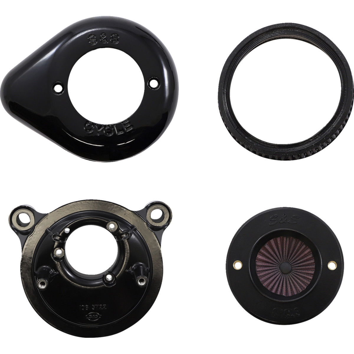S&S Cycle #170-0722A - Air Stinger Stealth Air Cleaner Kit - Black