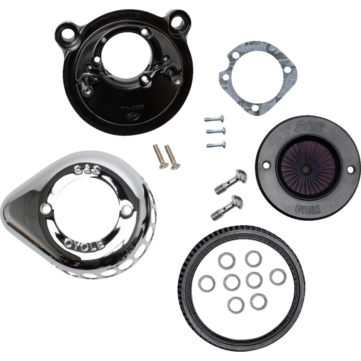 S&S Cycle #170-0725A - Air Stinger Stealth Air Cleaner Kit - Chrome