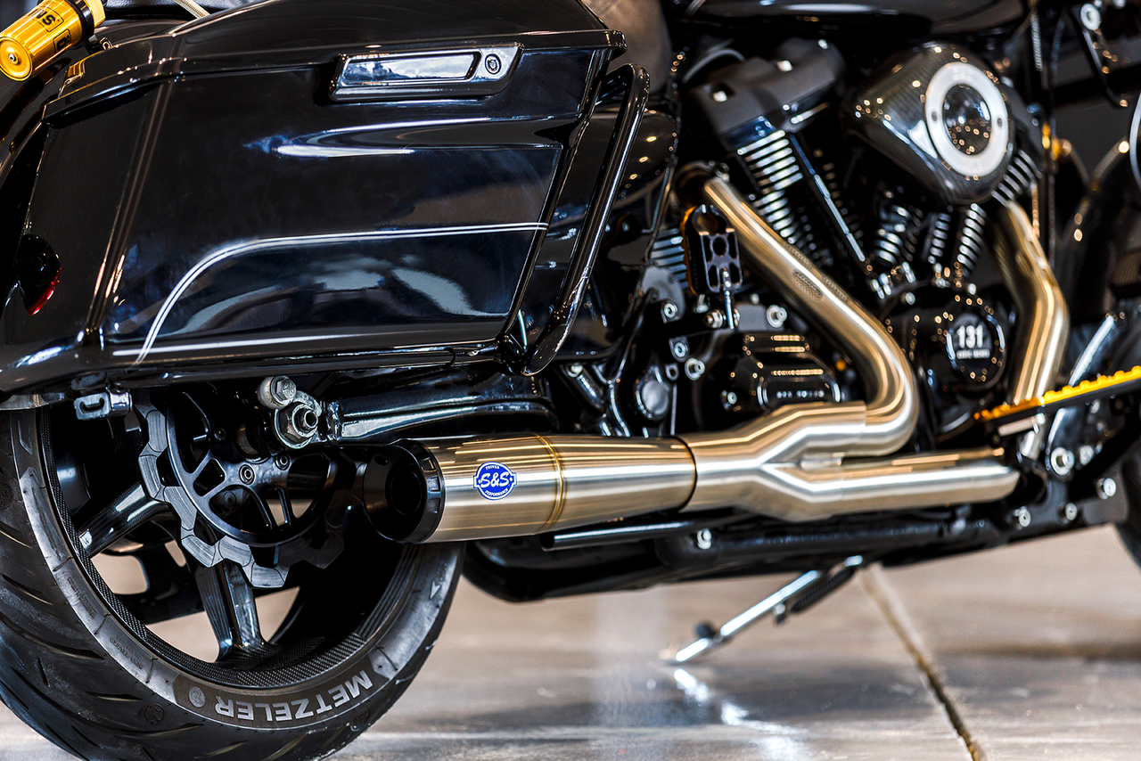 S&S Cycle #550-0999A - 2-into-1 Diamondback Exhaust System - Stainless Steel - 50-State
