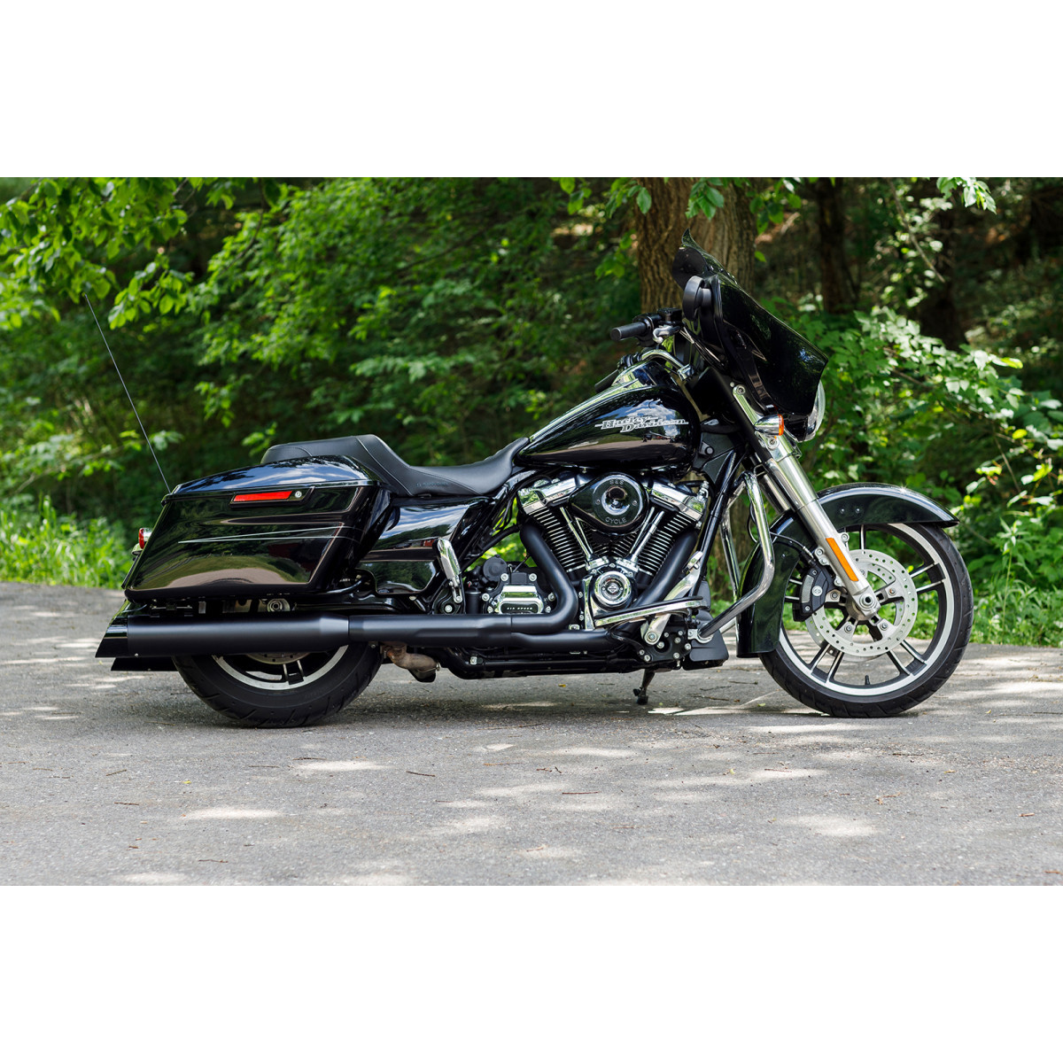 S&S Cycle #550-1010 - 4-1/2" Black MK45 Cutlass Performance Mufflers