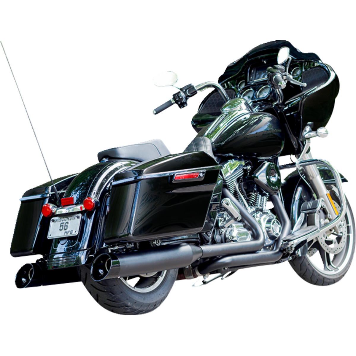 S&S Cycle #550-1016 - 4-1/2" Black MK45 Cutlass Performance Mufflers