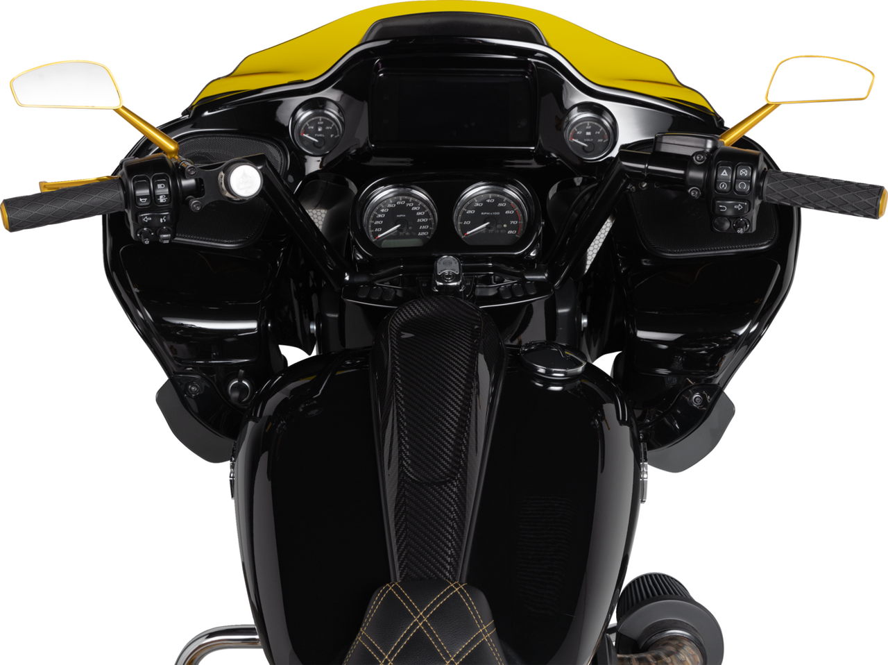 Trask #TM-20205BK - 1-1/4" V-Line Handlebar - FLTR - Black