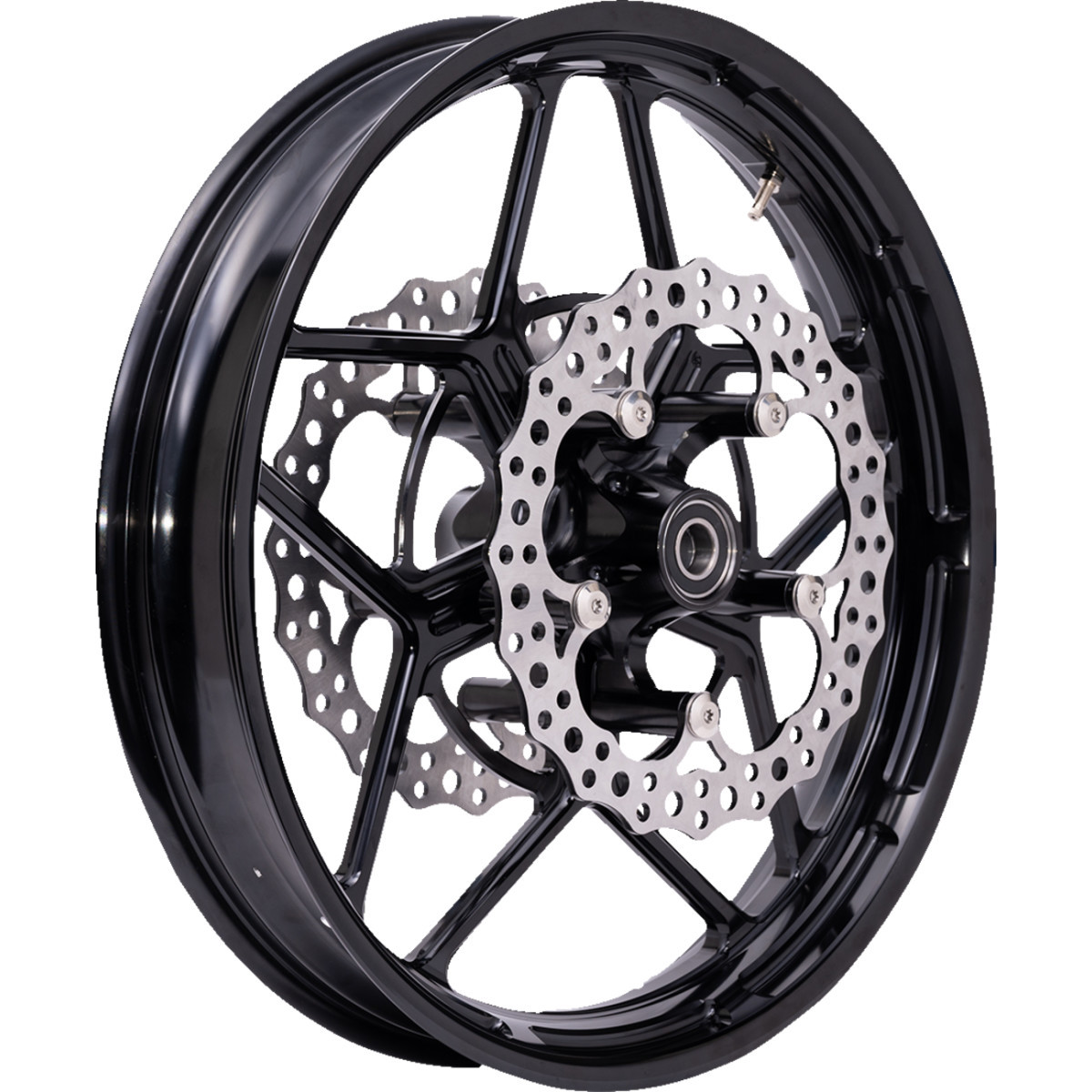 Arlen Ness #71-660 - Spider Hub - Dual Disc - Front - Black