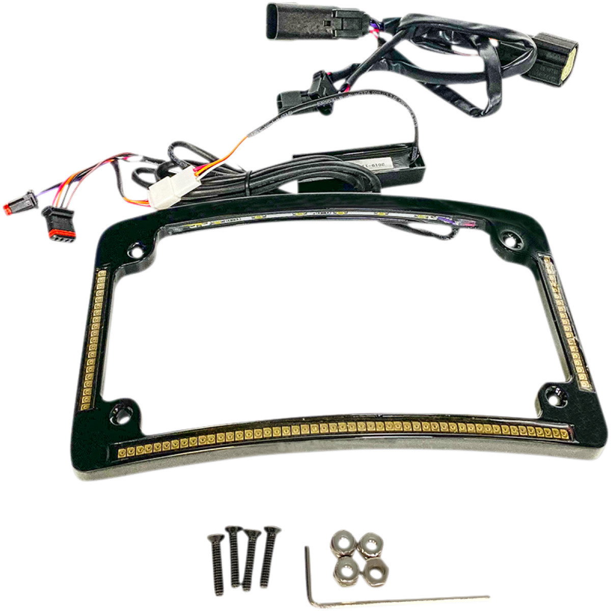Custom Dynamics #TF05-BCM4-B - Radius License Plate Frame - Black