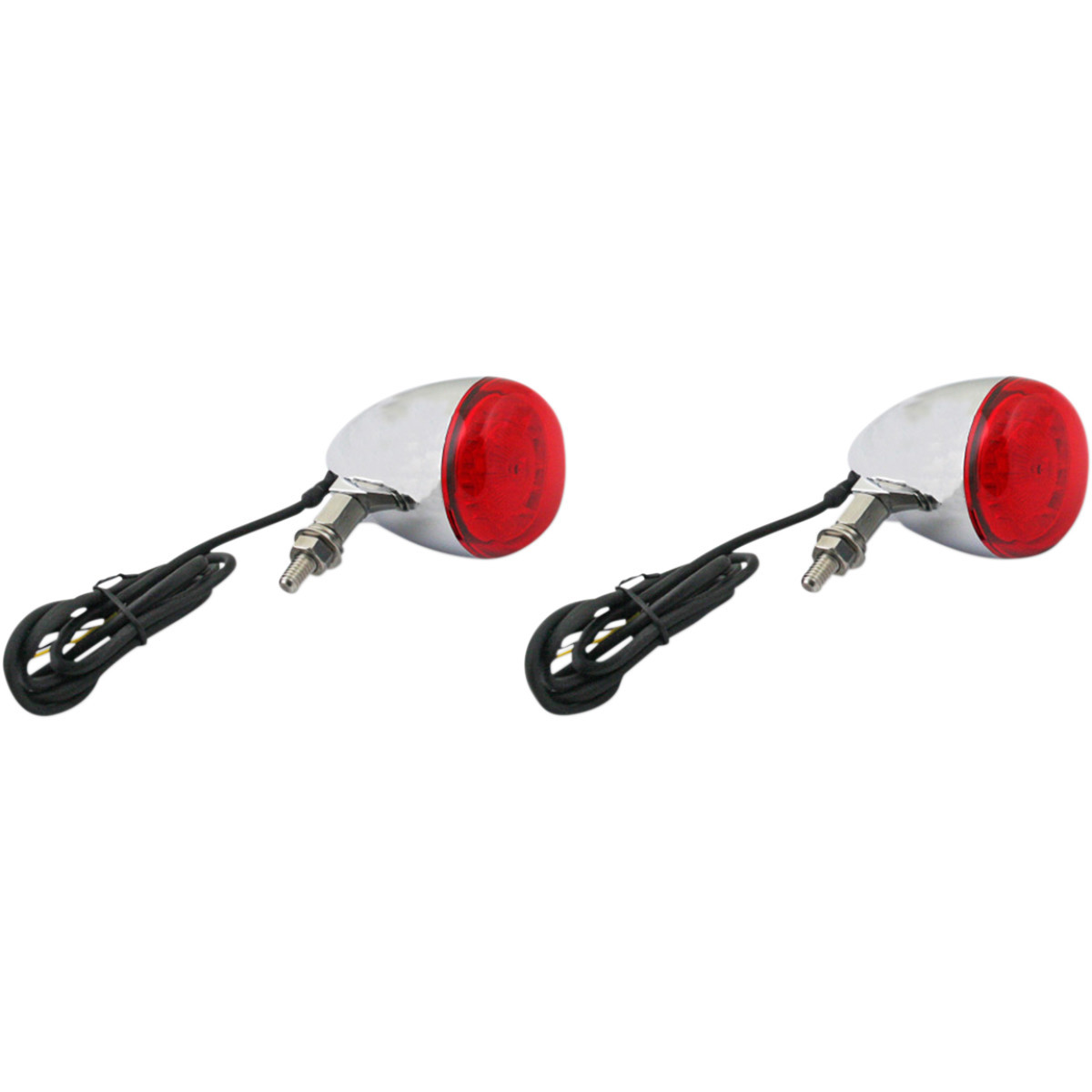 Custom Dynamics #PB-UNV-RTS-RR-C - ProBEAM® Universal Turn Signals - Chrome/Red