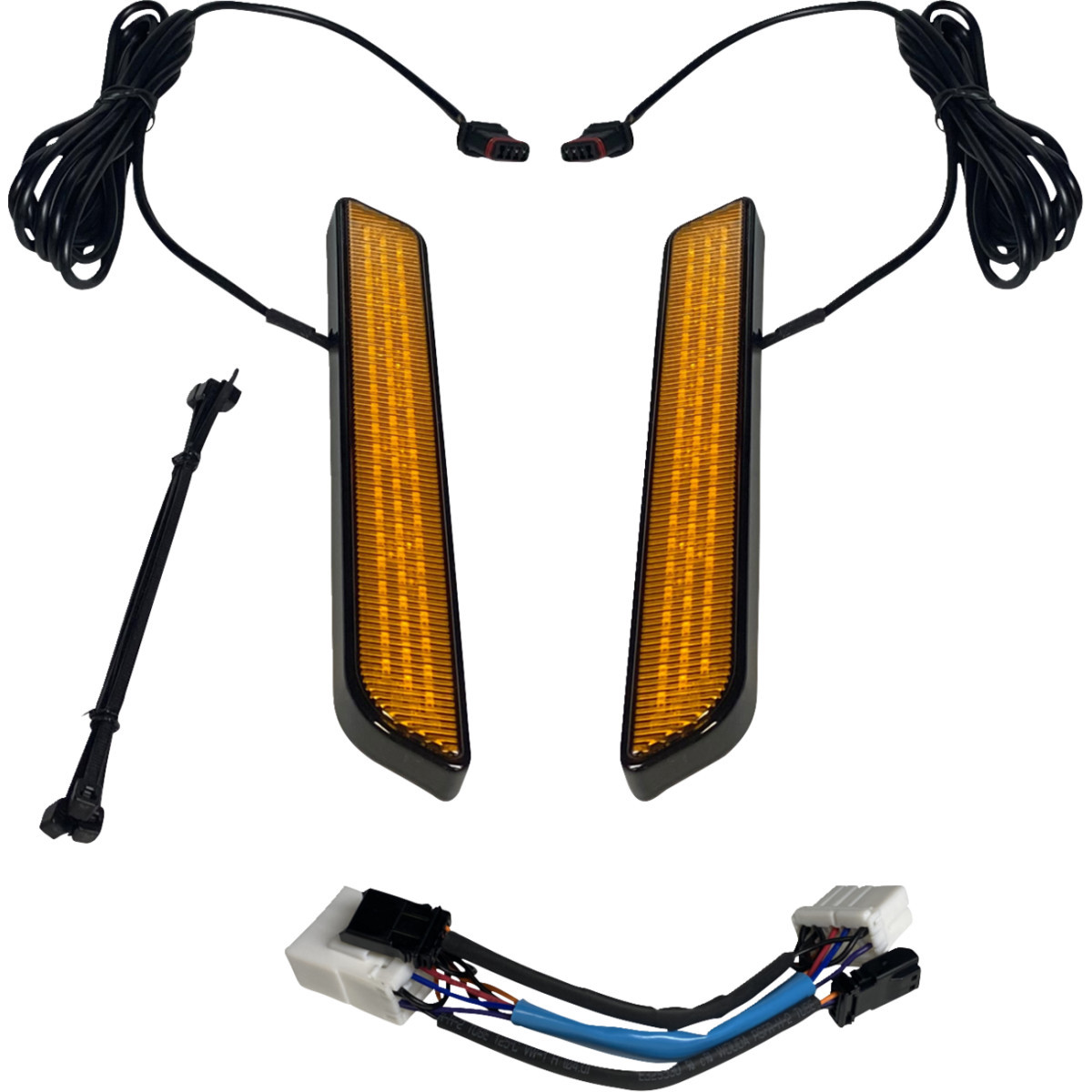 Custom Dynamics #CD-FORK-HD-AB - LED Fork Light - Amber - Black