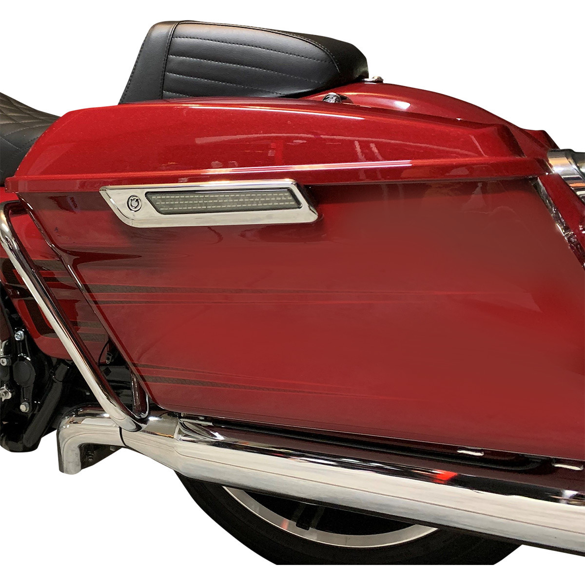 Custom Dynamics #CD-SBL-BCM-SC - Latch Light - Saddlebag - Smoke - Chrome