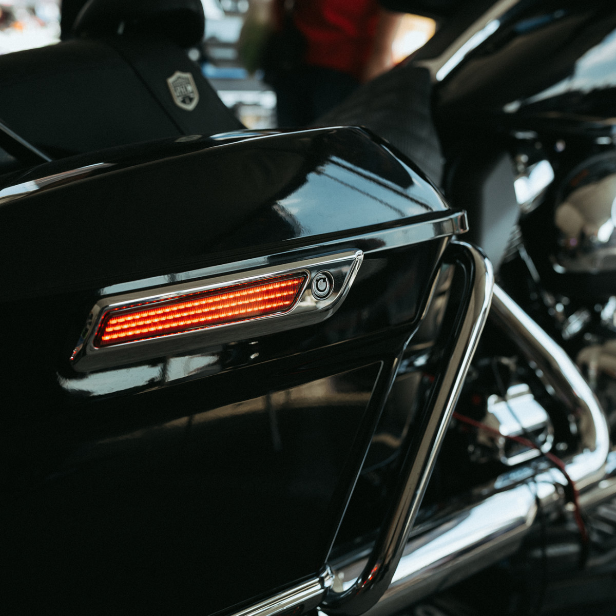 Custom Dynamics #CD-SBL-BCM-SC - Latch Light - Saddlebag - Smoke - Chrome