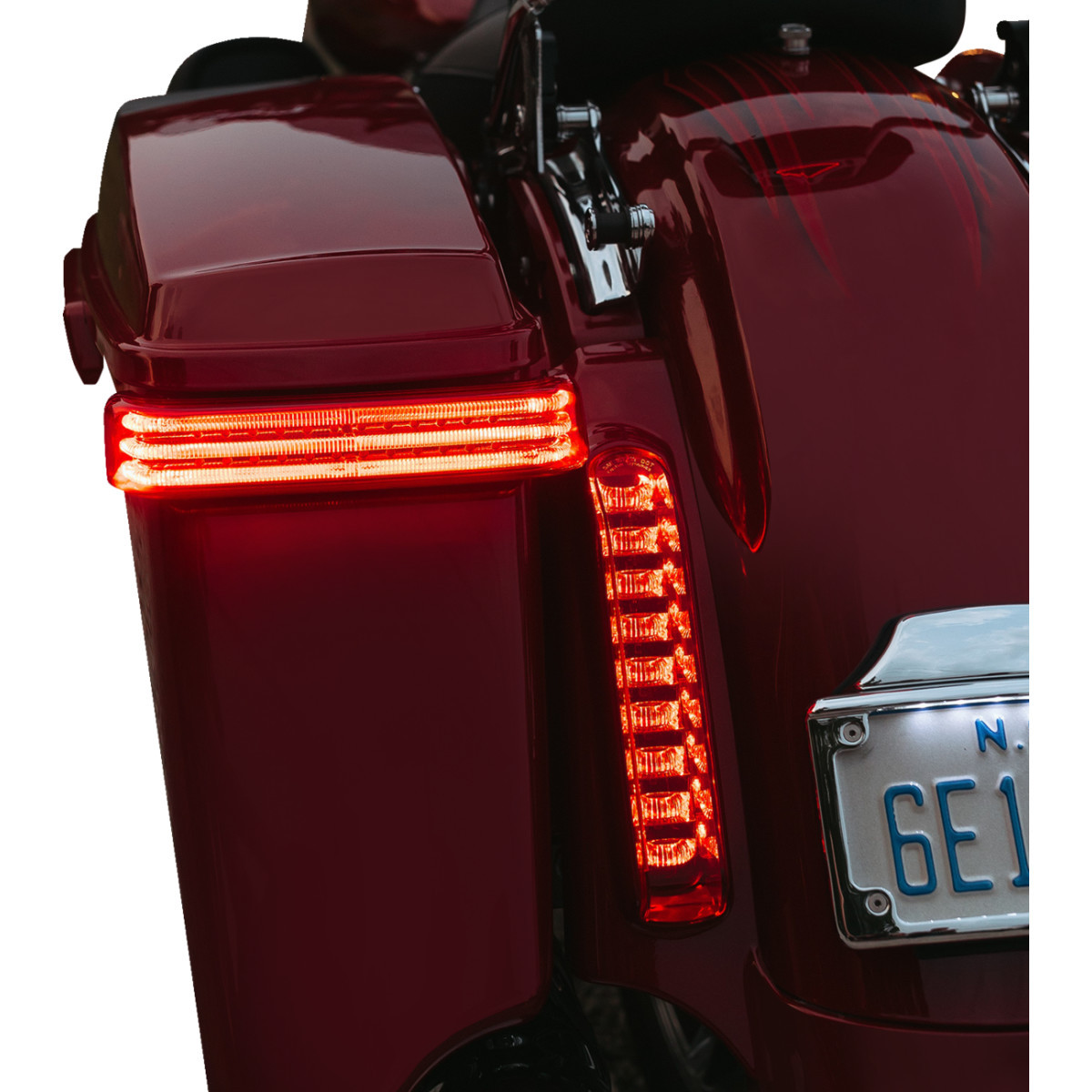 Custom Dynamics #PB-SBSEQ-HD-CR - Saddlebag LED Lights - Sequential - Chrome/Red