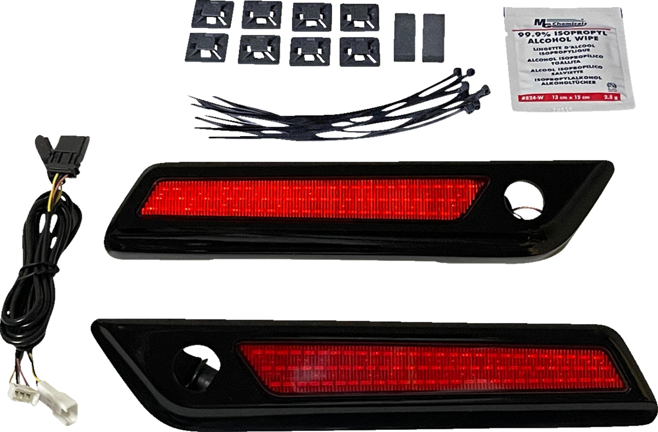 Custom Dynamics #CD-SBL-BCM-RB - Latch Light - Saddlebag - Red - Black