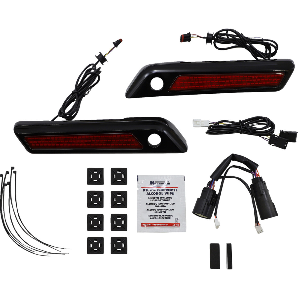 Custom Dynamics #CD-SBL-BCM-RB - Latch Light - Saddlebag - Red - Black