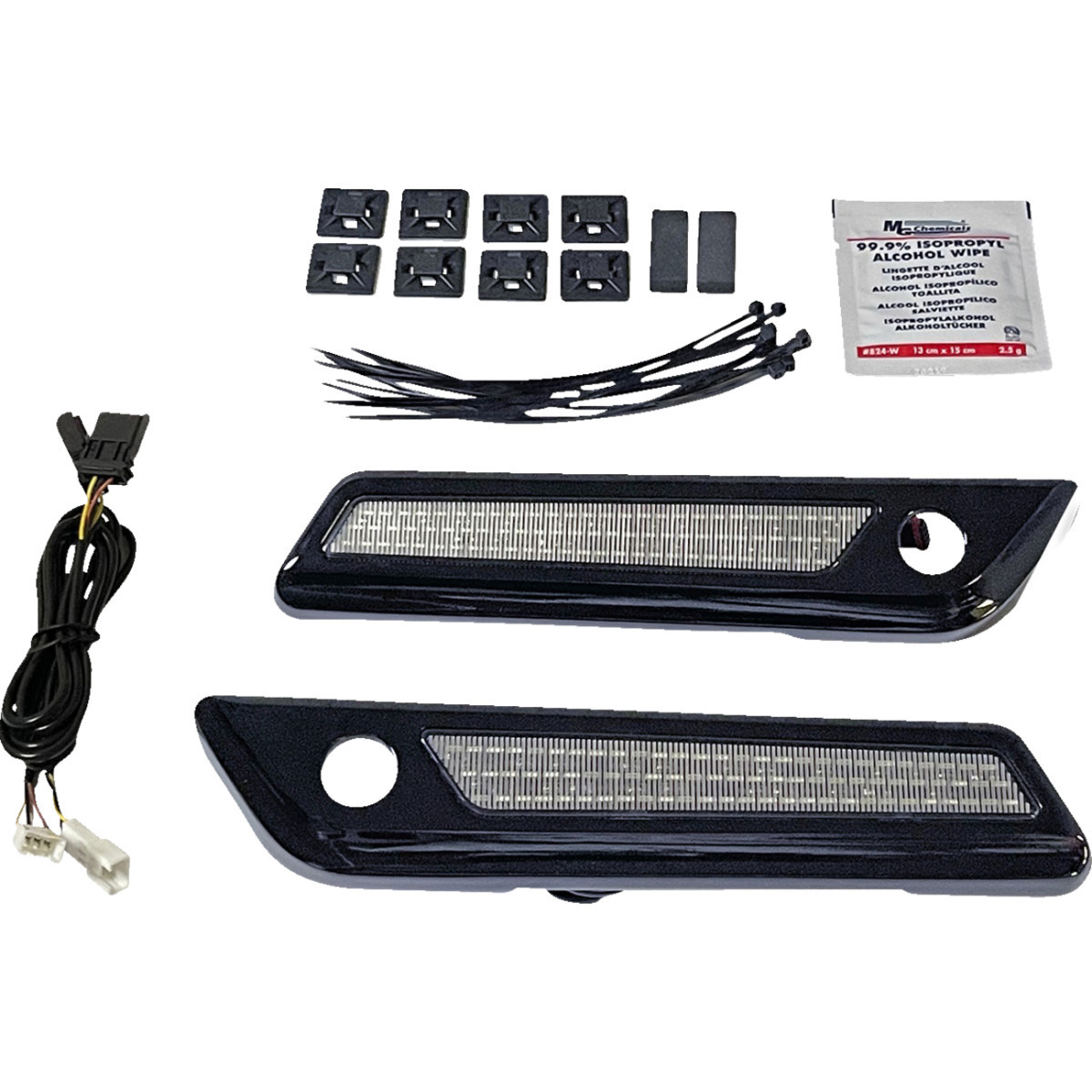Custom Dynamics #CD-SBL-BCM-SB - Latch Light - Saddlebag - Smoke - Black